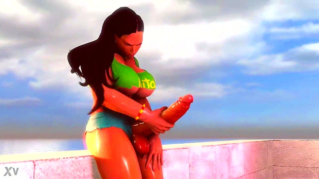 Futa Laura Shows Off Her Curves in Sexy 3D Hentai Solo Adventure