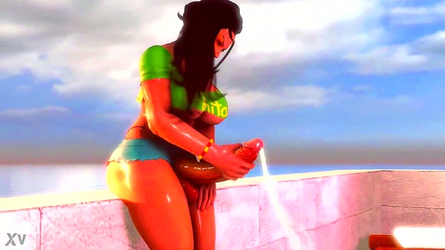 Futa Laura Shows Off Her Curves in Sexy 3D Hentai Solo Adventure