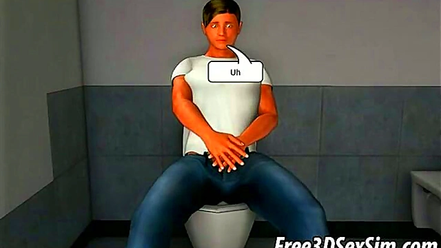 Busty 3D Cartoon Brunette Flaunts Her Big Tits Seductively