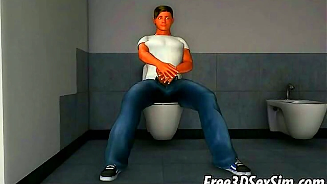 Busty 3D Cartoon Brunette Flaunts Her Big Tits Seductively