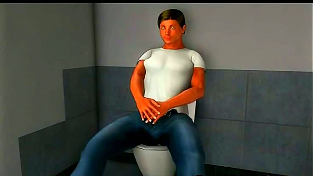 Busty 3D Cartoon Brunette Flaunts Her Big Tits Seductively