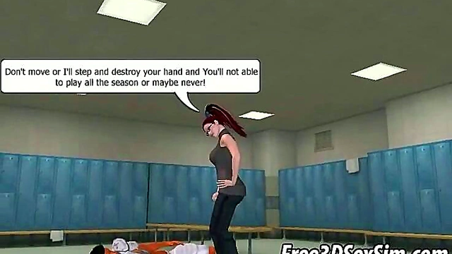 Redhead Anime Babe Fucks Jock Hard With Strap-On Toy