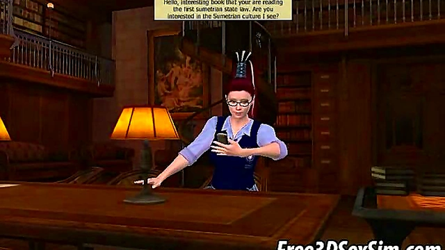 Redhead Anime Babe Fucks Jock Hard With Strap-On Toy