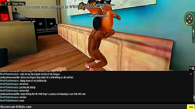 3D Cartoon Anime Chick Gets Gold-Toned Dick In Every Hole On IMVU Game