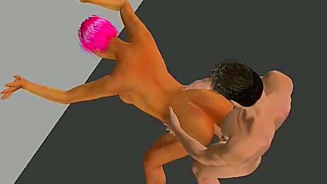 Pink-Haired 3D Anime Babe Rides Big Dick From Behind For Hardcore Bliss