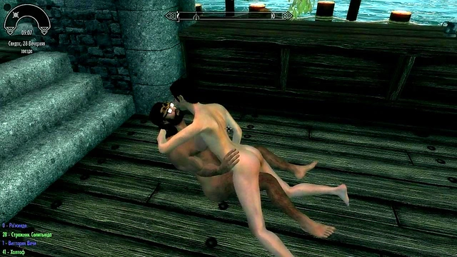 Skyrim 3D Cartoon Couple Engage in Steamy SexLab Session