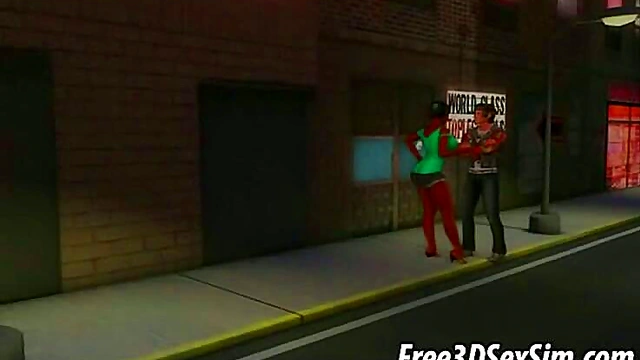 Busty 3D Anime Babe Gets Fucked Hard Through Glory Hole