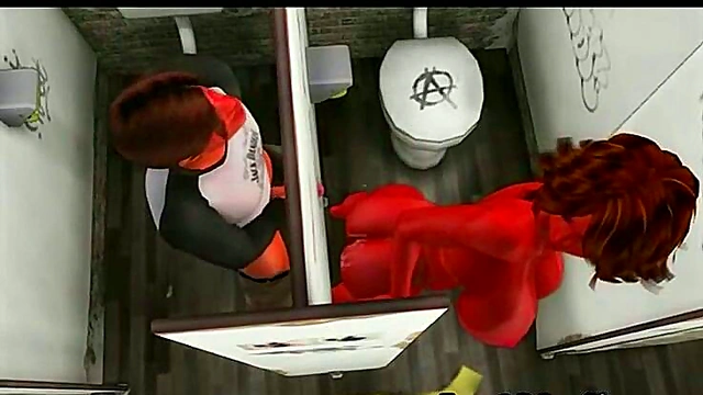 Busty 3D Anime Babe Gets Fucked Hard Through Glory Hole