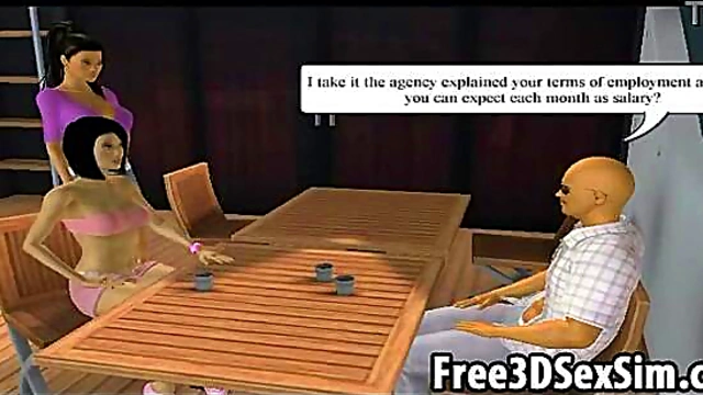 Sexy 3D Cartoon Hotties Enjoy A Steamy Boat Ride Together