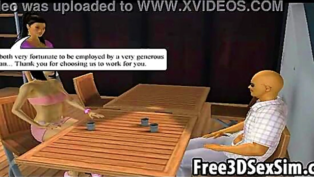 Sexy 3D Cartoon Hotties Enjoy A Steamy Boat Ride Together
