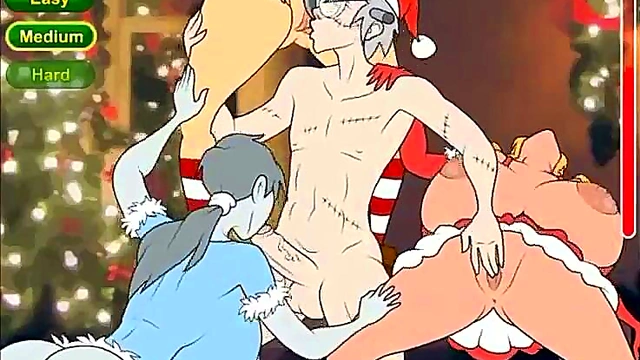 Hentai Group Sex Orgy With Tit-Fucking Fun At A Merry Nintendo Xmas