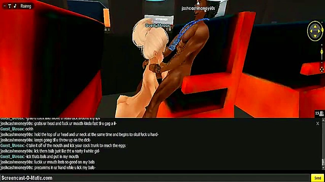 3D Cartoon Couple Engages inSTEAMy IMVU Game Session