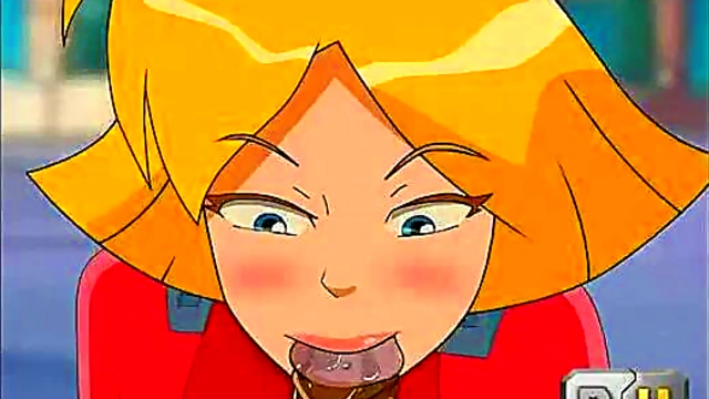 Teen Blonde Clover Sluts It Up With A Threesome Facial In Totally Spies Parody