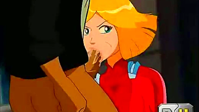 Teen Blonde Clover Sluts It Up With A Threesome Facial In Totally Spies Parody