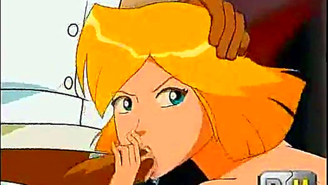 Teen Blonde Clover Sluts It Up With A Threesome Facial In Totally Spies Parody