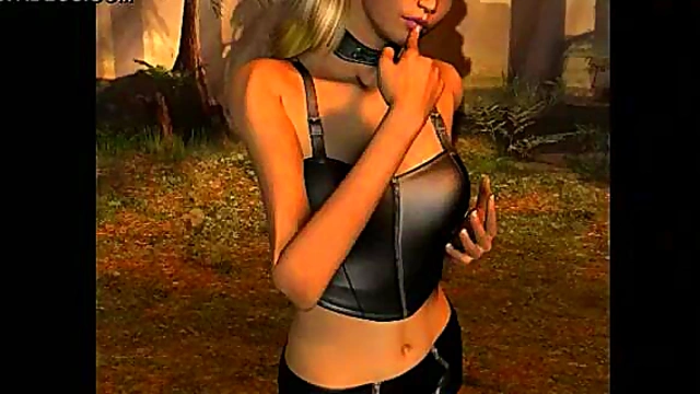 3D Sci-Fi Hentai Babe Seduces With Skin-Tight Catsuit Blowjob