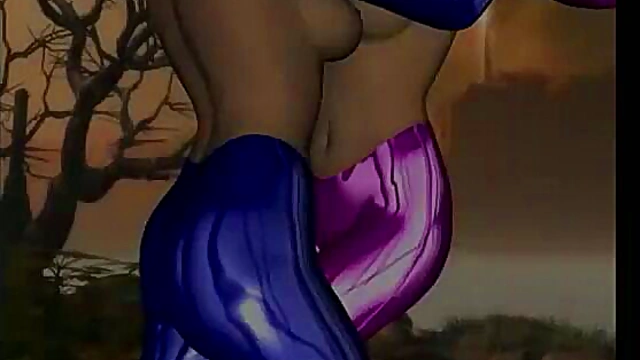 3D Sci-Fi Hentai Babe Seduces With Skin-Tight Catsuit Blowjob