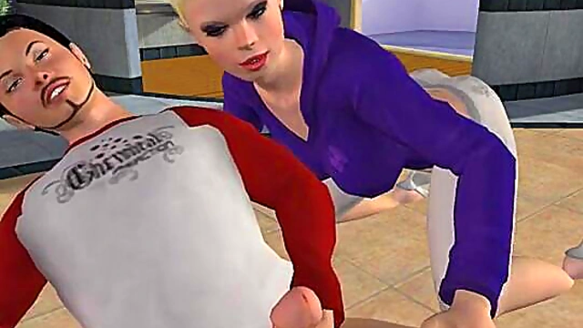 Horny Cindy Tricks Peeping Tom With Humiliating Handjob Surprise