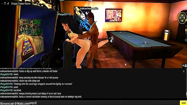 Paige Plays Seductive Game Room Fantasy in 3D Anime Porn