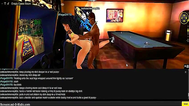 Paige Plays Seductive Game Room Fantasy in 3D Anime Porn