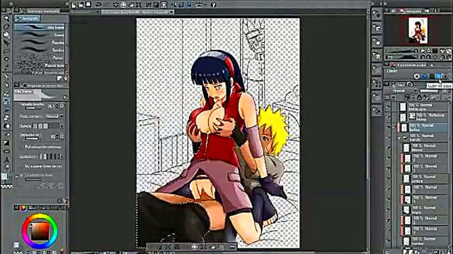 Naruto x Hinata Hentai Speed Paint – Intimate Vaginal Scene by Dark Mangaka