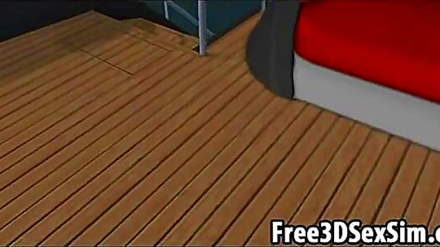 Sexy 3D Cartoon Hottie Sucks Dick & Gets Fucked Hardcore