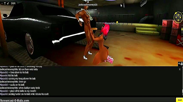 Cute Cici from IMVU Gives Hot 3D Anime Blowjob in Game World