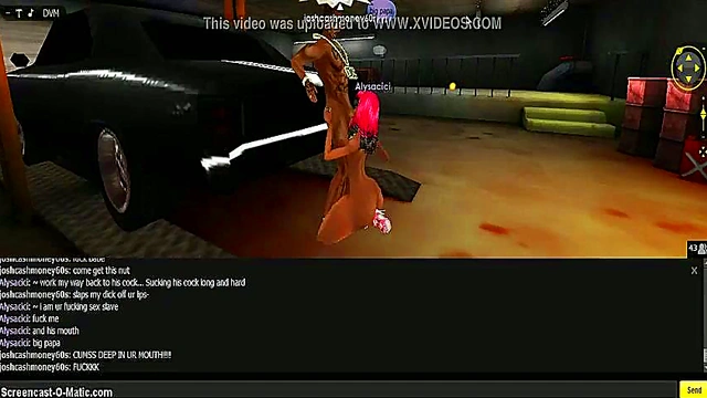 Cute Cici from IMVU Gives Hot 3D Anime Blowjob in Game World