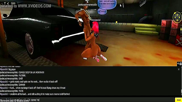 Cute Cici from IMVU Gives Hot 3D Anime Blowjob in Game World