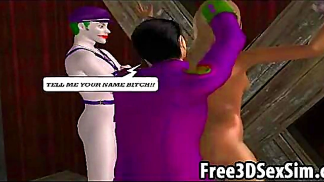 Sexy 3D Cartoon Babe Fucks The Joker In Hardcore Bondage Anime Action