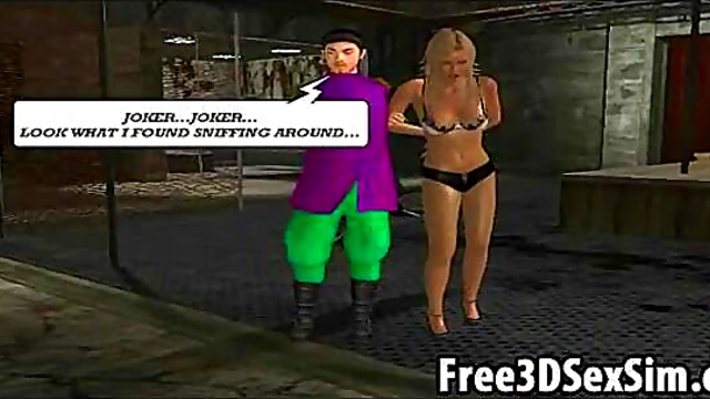 Sexy 3D Cartoon Babe Fucks The Joker In Hardcore Bondage Anime Action
