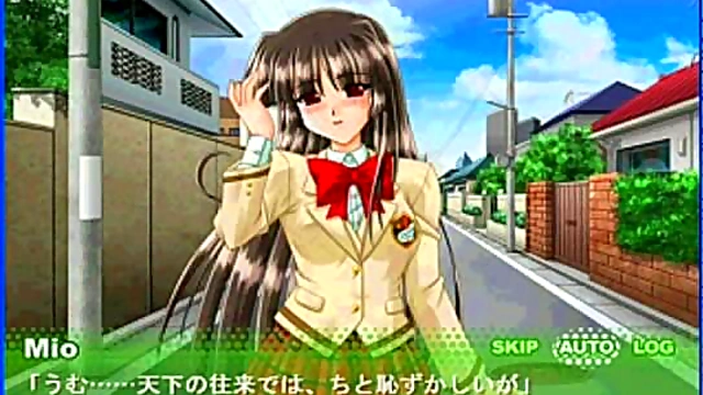 Horny Hentai Babe Mio Satisfies Her Eroge Desires With Intense Pleasure