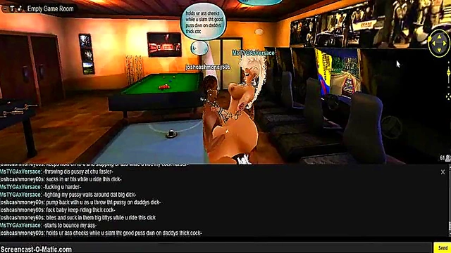 Tyga's Game Room – 3D Anime Chick Gets naughty In IMVU Virtual World