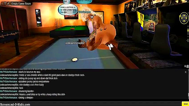 Tyga's Game Room – 3D Anime Chick Gets naughty In IMVU Virtual World