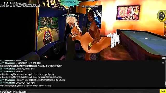 Tyga's Game Room – 3D Anime Chick Gets naughty In IMVU Virtual World