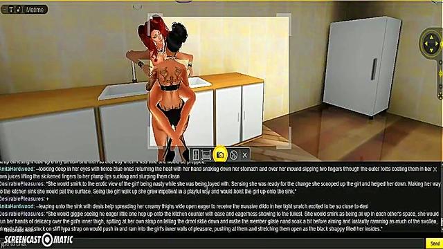 Desi Anita Seduces in Kitchen for Intense 3D Hentai Game Action