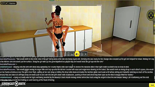 Desi Anita Seduces in Kitchen for Intense 3D Hentai Game Action