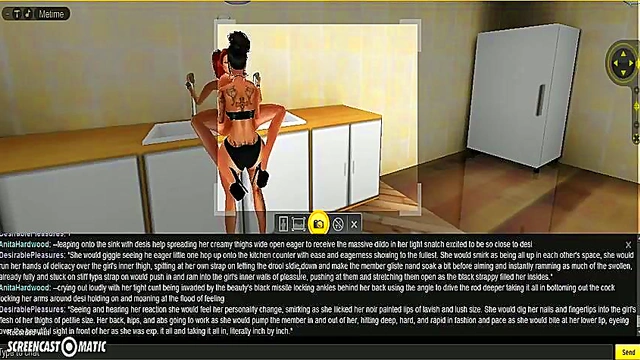 Desi Anita Seduces in Kitchen for Intense 3D Hentai Game Action