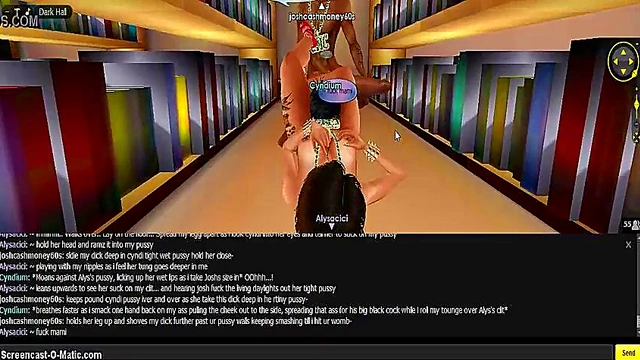 Cartoon 3D Trio Engages in Steamy IMVU Threesome CMC Action