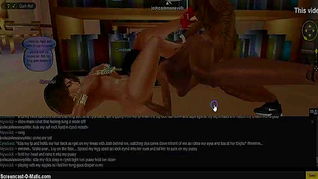 Cartoon 3D Trio Engages in Steamy IMVU Threesome CMC Action