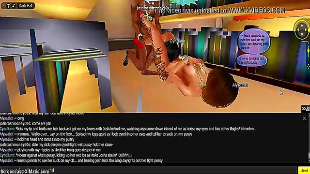 Cartoon 3D Trio Engages in Steamy IMVU Threesome CMC Action