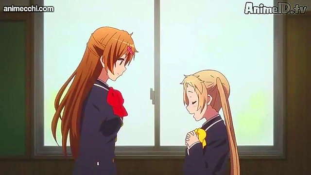 Romantic Chuunibyou Anime Couple Engage in Passionate Love Scene