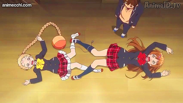 Romantic Chuunibyou Anime Couple Engage in Passionate Love Scene