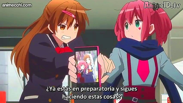 Romantic Chuunibyou Anime Couple Engage in Passionate Love Scene