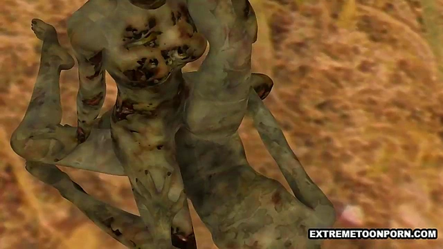 3D Anime Zombies Lesbians Lick Pussy Outdoors In Hardcore Bizarre Fantasy Session