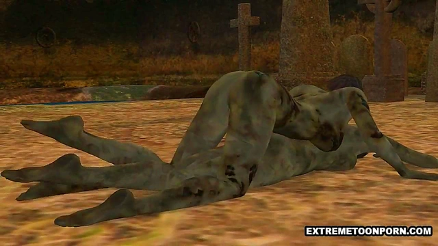 3D Anime Zombies Lesbians Lick Pussy Outdoors In Hardcore Bizarre Fantasy Session
