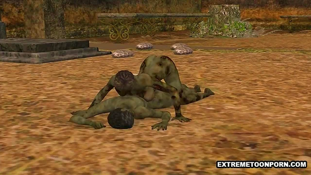 3D Anime Zombies Lesbians Lick Pussy Outdoors In Hardcore Bizarre Fantasy Session