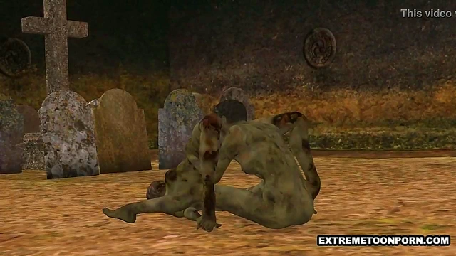 3D Anime Zombies Lesbians Lick Pussy Outdoors In Hardcore Bizarre Fantasy Session