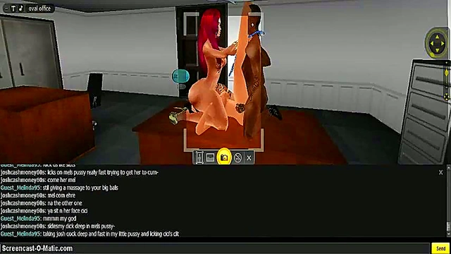 3D Cartoon Couple Enjoy Hot 3-Sum Action With Game Character