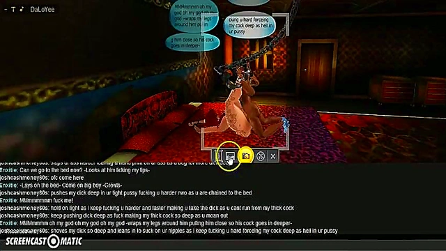Dark Bedroom Fantasy – 3D Anime Couple Engages in Intense IMVU Sex Game